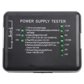 Power Supply Tester Checker 20/24 Pin HDD SATA FLOPPY for Computer