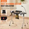 VEVOR Portable Manicure Table, Foldable Nail Table with Electric Dust Collector, Moveable Nail Tech Desk & 4 Wheels, 3 Dust Bags, Bendable LED Lamp
