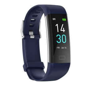S5 Fitness Tracker Smart Watch Sports Watch Bracelet blood pressure fitness heart rate meter step temperature waterproof sports bracelet (colour: blue)